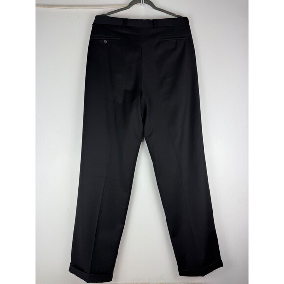 Lauren Ralph Lauren Wool cuffed Charcoal Pleated Dress Pants 34X34 - Picture 2 of 16